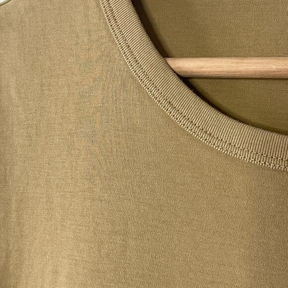 Uniqlo U Dress Medium Sleeveless Tan Jersey Short Basic Minimalist - Picture 6 of 7